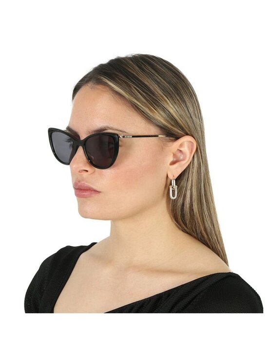 Love Moschino MOL036/S 0807 IR Sunglasses Black Cat Eye Frame, Grey Lenses main image 6
